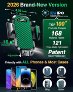 VANMASS Phone Holders for Your Car Ultimate Military-Grade Car Phone Holder Mount【Patent & Safety Certs】 Upgraded Shockproof Truck Air Vent Phone Mount for iPhone 17 Pro Max 16 Samsung Android,Green