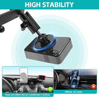 Upgraded Magnetic Phone Mount for 2010-2024 Toyota 4Runner Accessories, Magsafe Dash Phone Holder Multi-Mount Phone Stand with Three Mounting Positions for Smartphone for 4-Runner Accessories
