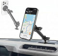 Aluminum Alloy Phone Mount for Ford Bronco 2021 2022 2023 2024 2025 2/4 Door, Dual 1" Ball 360° Rotation, Strong Magnetic Phone Holder for MagSafe iPhone 17 16 15 14 13 12 Series