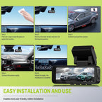 4K+2K Mirror Dash Cam 3.16 Inch Front & Rear HD Backup Camera Detection ADAS＆BSD＆LCA with Color Night Vision, IPS Touch Screen, Reserve Assist, Loop Recording, G-Sensor, Wide Angle Fit for All Cars