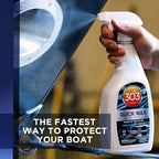 303 (30213-6PK) Marine Quick Wax - Quick And Easy Spray On Wax - 90 Days Of Protection - Provides a Slick, Protective, Glossy Shine - Use On Wet Or Dry Surfaces - Carnauba Wax, 32 fl. oz. 6 Pack
