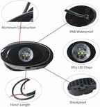 4 Pods LED Rock Light for Jeep ATV SUV Offroad Car Truck Boat - Map, Cargo, Trail Rig Lamp - Underbody Glow, Underglow, Neon - Waterproof 12V 24V - White