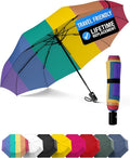 Rain-Mate Windproof Compact Umbrellas for Rain - Strong Reinforced Fiberglass Rib Design & Auto Open & Close - Portable Folding Travel Umbrella - Lightweight & Packable for Women & Men, Easy Collapse