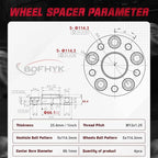 BDFHYK 5x114.3mm Wheel Spacers 1 inch Wheel Adapters Compatible with Nissan 350Z 370Z Infiniti FX35 G35 G37, Forged 5 Lug Wheel Adapters M12x1.25 & 66.1 mm Hub Bore, Set of 4, Not Hubcentric