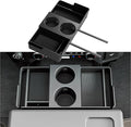 Front Center Seat Headrest Organizer Compatible with 2011-2026 Ford F150 F250 F350 F450 F550 F650 Cup Holder Coin Container Storage Box with Silicone Pads Accessories (Jump Seat Console Only)