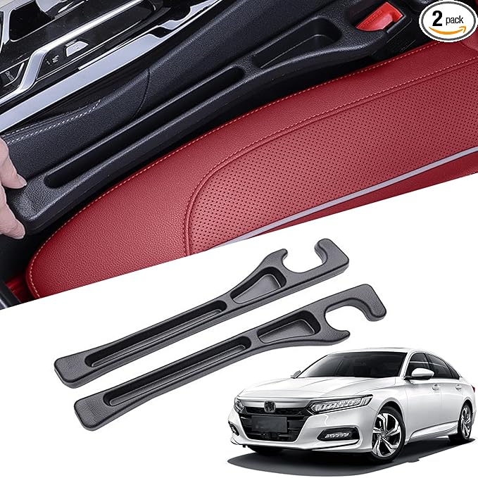 2Pcs Car Seat Gap Filler Organizer for Honda Accord, Car Seat Gap Filler with Storage Slot, No Drop Seat Guard for Phones, Keys & Cards, Fill The Gap Between Seat & Console
