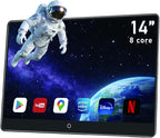 14 inch 4K Android Car TV Headrest Monitor for Cars Back seat Rear Entertainment System, Support Wireless Phone Link Touch Screen,with WiFi/Bluetooth/HDMI/USB/Video Player 4G+64G 8core (1PCs)