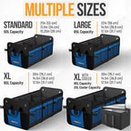 FORTEM Trunk Organizer with Cooler For SUV Car Organizer and Storage, Collapsible Multi-Compartment, Perfect Christmas Gifts For Men, Women, 1680D Oxford, Non Slip Bottom, Straps, Soft Cover 110L