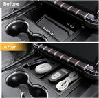 LFOTPP Center Console Organizer for 2025-2026 GMC Yukon (Elevation/AT4) 2PCS Armrest Storage Box Tray ABS Materials& TPE Wirless Mats Storage Box- Only Compatible with Console Without Cover