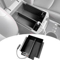 Center Console Organizer with Fast Charger for 2010-2024 Toyota 4Runner Insert Armrest Box Storage Tray W/USB Fast Charging for 10-24 4 Runner Interior Accessories