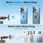 DIAMOOKY Metal Magnetic Phone Mount for Toyota 4Runner 2024 2023 2022 2021 2020-2010 5th Gen 4runner Accessories Dash Cell Phone Holder Adjustable Phone Stand Fit for All Smartphone