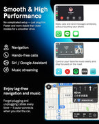 Wireless CarPlay Adapter for Apple iPhone & Android 2025 Upgrade Mini 2-in-1 Wired Android Auto to Wireless, Compact Design Plug & Play Auto Connect Car Play Dongle Fits for OEM Wired CarPlay Cars