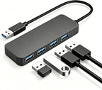 4 Port USB 3.0 Splitter USB Expander for Mouse, Keyboard, Flash Drive, U Disk, Printer, Laptop, Desktop PC, Xbox, PS5 Hub Splitter Portable