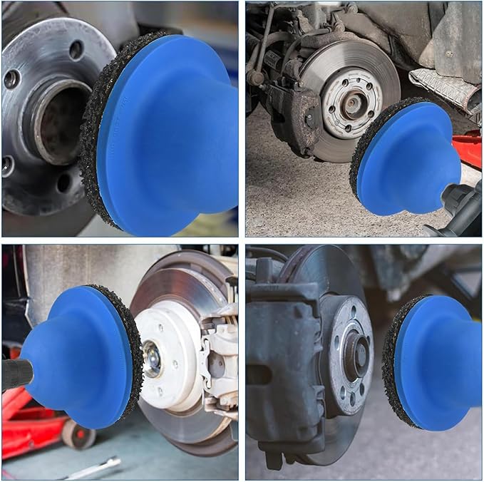 Wheel Hub Grinder Car Wheel Hub Cleaning Brush with 150mm Grinding Wheel Rust Grinding/Cleaning Rotor/Wheel Surface Polish Clean for Cordless/Air Drill (Blue)