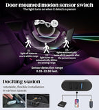 KENANEK 55.12Inch Tesla Interior Lights, 5V USB & Type-C Powered, with Motion Sensor and Docking Station, App Controlled Music Sync, OEM-Style Ambient Lighting Car with Dreamcolor Effects