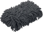 HARFINGTON Car Wash Sponge 9.1" x 4.7" Chenille Microfiber Mitt Scratch-Free Absorbent Scour Scrubber Cleaning Sponge for Washing Detailing on Cars, Trucks, SUV, Boats, RVs, Gray
