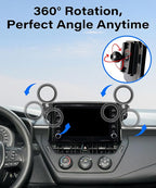 Car Phone Holder for Toyota Corolla 2020-2026/Corolla Cross 2022-2026 Accessories Apply to 8 Inch Touch Screen Fixed Clip Magnetic Cell Phone Mount Hands-Free 360 Degree Rotation