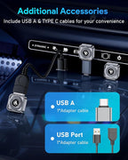 Wireless CarPlay Adapter iPhone Apple—Ultra Mini(60% Reduced Size),2026 2-in-1 Android Auto Adapter, 3X Automatic Connection Navigation, Plug and Play, Compatible with iOS 10+, Android 11+