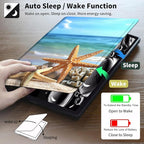 for Kindle Paperwhite Case,6.8" Kindle Paperwhite 11th Generation Case and Kindle Paperwhite Signature Edition,360 Degree Rotating Stand Leather Cover with Auto Wake/Sleep,Starfish Sea Beach