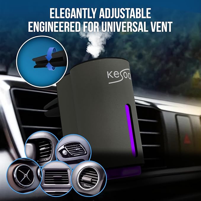 Smart Car Air Freshener: Revolutionary Smart Car Diffuser Vent Clip with 3 Exclusive 10 ml Fragrances (3 x Ocean)