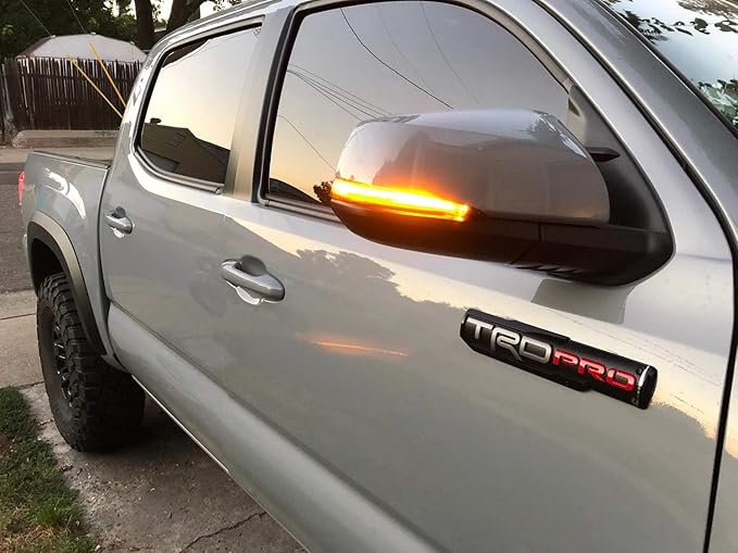 iJDMTOY Smoked Lens Dynamic Sequential Blink/Flow Full LED Side Mirror Turn Signal Light Assembly Kit Compatible with Toyota 2016-2023 Tacoma, 2019-2025 RAV4, 2020-up Highlander, etc