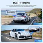 AZDOME M01 Dual Dash Cam Front and Rear with Free 64GB Card, 3" Screen Dual Dashboard Camera for Car, Built-in ADAS G-Sensor, 24H Parking Mode Car Camera (M01 Pro)