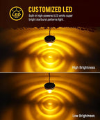 Partsam 2Pcs Clear Glass Lens Amber LED Watermelon Lights, Round Shape Light Watermelon Underglow Lights Turn Signal for Semi Truck Pickup, Compatible with Freightliner Kenworth Peterbilt
