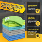 HOMEXCEL Microfiber Cleaning Cloth 50 Pack, 12.5 x 12.5 inch Microfiber Towels for Cars, Ultra Absorbent Car Washing Cloth, Lint Free Streak Free Cleaning Rags for Car, Kitchen, and Window, Multicolor