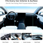 Premium Car Interior Cleaner (17oz Brush + Towel) | Interior Car Cleaner for Leather, Vinyl, Glass & Plastic | Residue-Free Matte Finish for Upholstery, Dash, Trim & Screens - Safe on All Surfaces