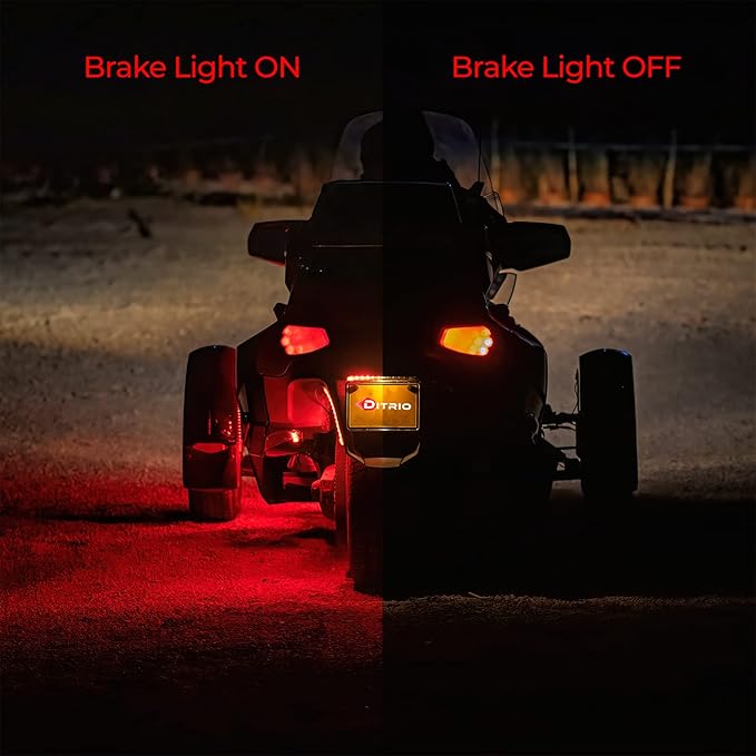 DITRIO 18pcs Motorcycle Led Lights Kit 12v with Turn Signal and Blinking Brake Light Features for Motorcycle Harley Golf ATVs UTVs - M18r