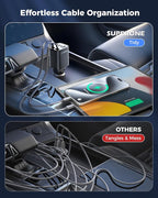 Retractable Car Charger, SUPERONE 99W Car Phone Charger with Cables Fast Charging, USB C Car Charger Adapter for iPhone 17 16 15 14 13 12, Samsung, Black (Pack of 2)