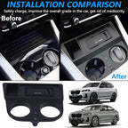 Wireless Car Charger Compatible with BMW X3/X4 F25/F26 2014-2017, Center Console Accessory Panel, 15W Qi Fast Charging with USB QC3.0 Ports