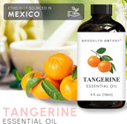 Brooklyn Botany Tangerine Essential Oil - Huge 4 Fl Oz - 100% Pure and Natural - Premium Grade with Dropper - for Aromatherapy and Diffuser
