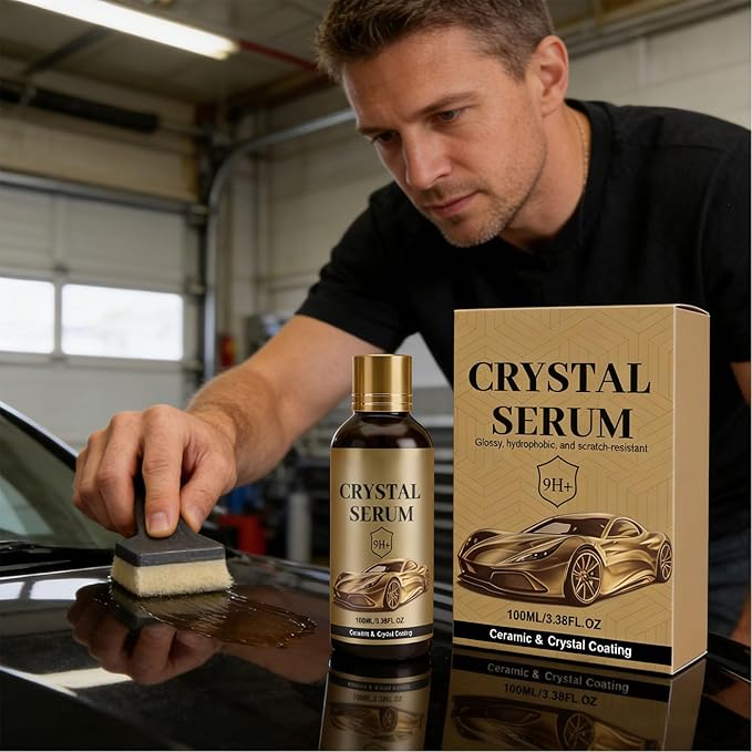 PTZ Crystal Serum, Advanced Graphene Ceramic Coating for Cars, 9H Hardness High Gloss Auto Detailing DIY Coating (2 PCS)