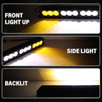 Willpower 49 inch LED Light Bar Single Row White Amber Dual Color 270W Off Road Light Bar Spot Flood Combo LED Work Light Truck UTV 4x4 Cars SUVs ATVs Boats Fog Driving Light with Wiring Harness kit