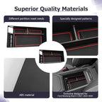 LUWU 2024 Mustang Mach E Center Console Organizer for 2021-2024 Ford Mustang Mach E Select/Premium/GT Accessories Armrest Console Storage Box Glove Organizer Tray ABS Material (Red)