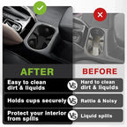 Muslogy Center Console Cup Holder Inserts Compatible with 2023-2026 Chevy Colorado & GMC Canyon Accessories Front Console Drink Holder Silicone Organizer Non-Slip Upgraded Snug Fit