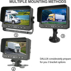 7" 1080P AHD Wired Reverse Rear View Backup Camera System, Waterproof Rearview Reverse Camera 130 Degree Wide Angle Night Vision 4 PIN Cam System for Tractor/Truck/Excavator/Caravan/Skid Steer/RV