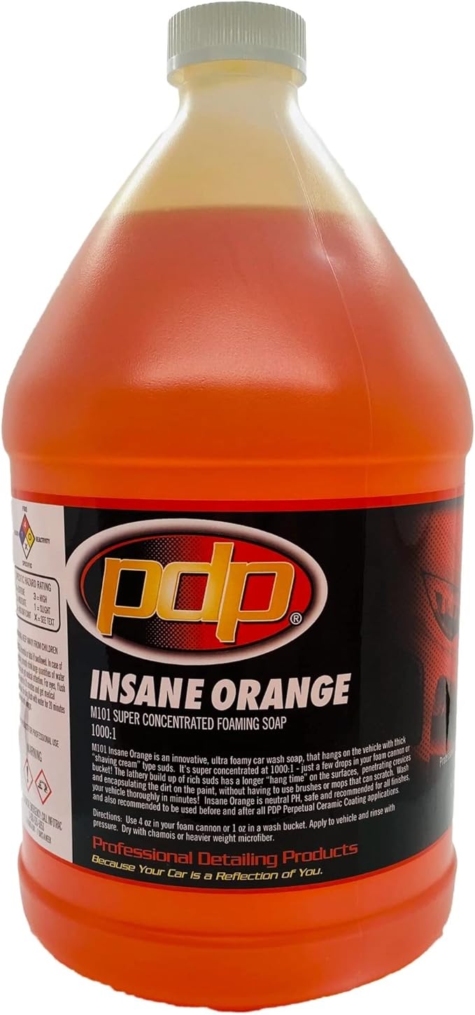 Professional Detailing Products - PDP Insane Orange - Super Concentrated Foaming Car Wash Soap 1 Gallon