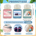 12 Pcs Car Freshener Paper Scented Hanging Car Accessories Air Fresheners Beach Vacay Pink Sands Sun Sand for Interior Decor Bathroom Hanging Ornaments