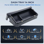 Dashboard Storage Tray Dash Organizer for Toyota Tacoma 2026 2025 2024 & 4Runner 2026 2025 (Only for 14 inch Screen), Interior Accessories Center Console Organizer Storage Tray, Black