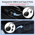 XHU Wireless CarPlay Adapter, CarPlay Wireless Adapter Supports Netflix, YouTube, and TikTok Stream Media Play, for OEM Wired CarPlay to Wireless Dongle, Only Fits for iOS 10+ Phone & Cars from 2016