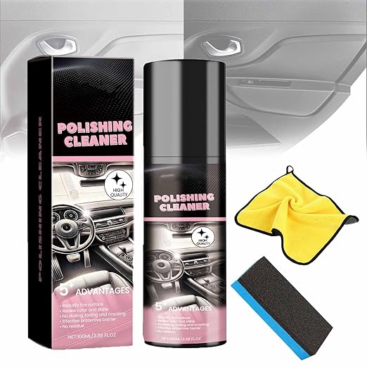 Silicona para Carro Interior Brillo Y Olor, Multipurpose Polishing Cleaner Car Interior Cleaner, Vehicle Interior Polish Interior Detailer Spray for Car, Rubber, Leather (1pc)