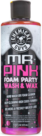 Chemical Guys CWS22116 Mr. Pink Foam Party Wash & Wax (Works with Foam Cannons or Bucket Washes) Safe for Cars, Trucks, SUVS, Motorcycles, RVs & More, (16 fl oz) Tangerine Scent