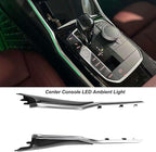 LED Ambient Light Center Console Trim Kit, Carbon Fiber Look Appearance Interior Decor Lighting for Vehicles 3/4 Series G20 G22 G23 G26 & M3 M4 G80 G82 G83 LHD 2019 (Carbon Fiber Pattern)