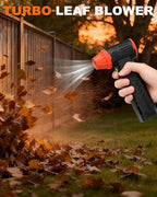 Tool-grade Electric Air Duster, Rechargeable Handheld Blower with 180,000 Super Power Brushless Motor, 2-in-1 Blow & Vacuum Cleaner, Cordless Leaf Blower for Car Drying, Home, Patio Cleaning (Black)