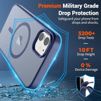SUPFINE Magnetic for iPhone 12 Case/iPhone 12 Pro Case (Compatible with MagSafe)(Military Grade Drop Protection) Slim Translucent Matte Shockproof with Anti-Fingerprint Phone Case,Lavender Gray