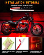 Qasim Car LED Strip Light 12V Red 12.5''/32CM for Golf Cart Underglow Boats Vehicle Automotive Truck Van Motorcycle Footwell Lighting IP67 Waterproof, Pack of 6