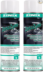 Zenex ZenaZyme Active Enzyme Carpet & Upholstery Cleaner - Professional-grade Stain Remover | Deep Foaming Formula for Carpets, Upholstery, & Interiors | Fresh Scent | 20 oz (2 Pack)