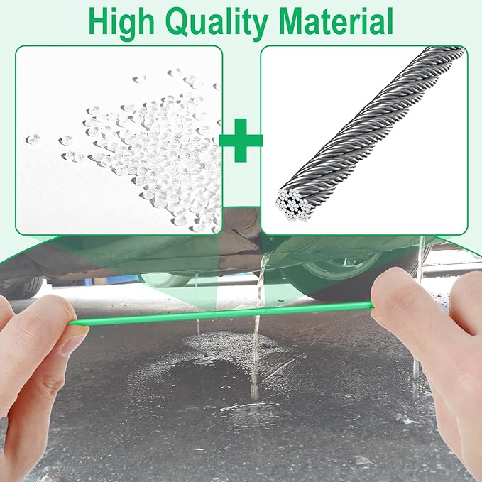ecocstm Auto Sunroof Drain Cleaning Tool, 120 Inch Flexible Drain Brush, Sunroof Drain Cleaner with Pipe Cleaning Brush, Syringe Hose and Crevice Brush, Cleaning Tool for Drains, Sewers, Windshields
